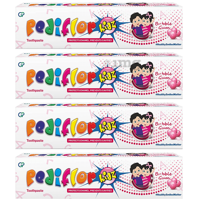 Pediflor Kidz Toothpaste (70gm Each) Bubblegum