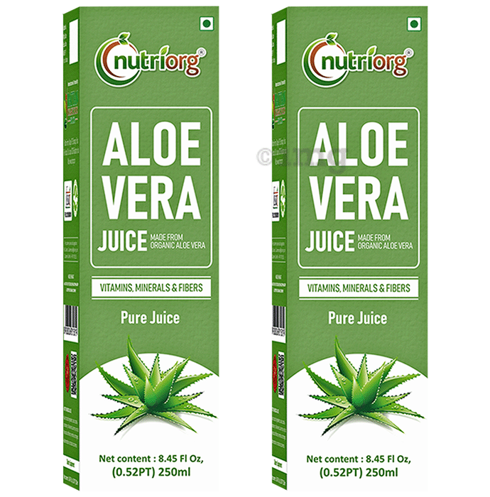 Nutriorg Wheat Grass Juice with Giloy and Tulsi (250ml Each)