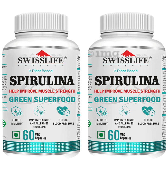 SWISSLIFE FOREVER Spirulina Veg Capsule (60 Each)