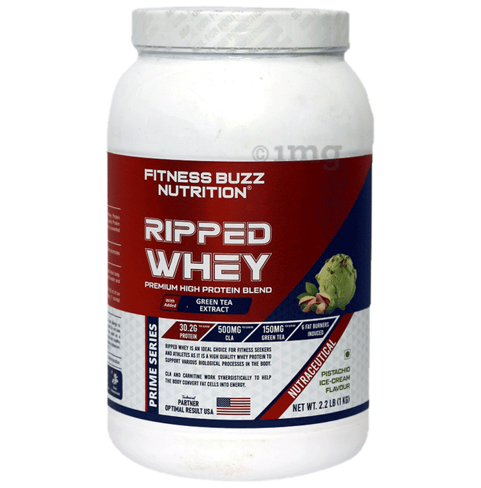 Fitness Buzz Nutrition Ripped Whey Powder Pistachid Ice Cream