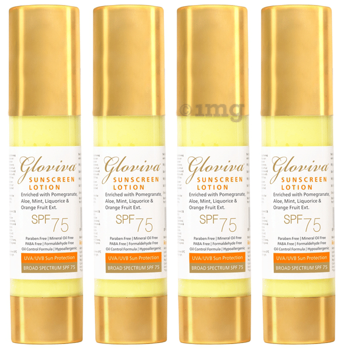 Gloviva SPF 75 Sunscreen Lotion (50ml Each)