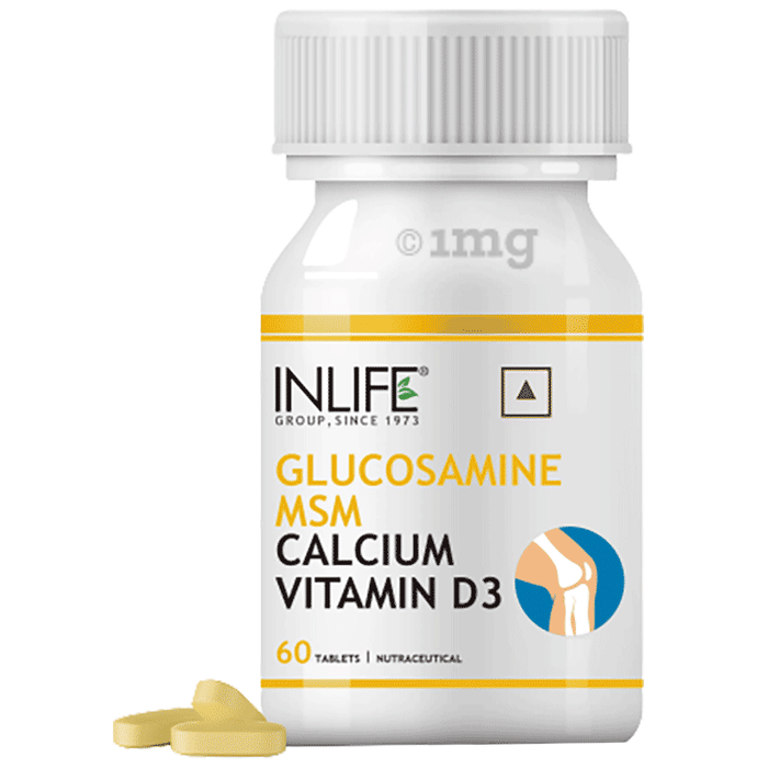Inlife Glucosamine MSM | With Calcium, Vitamin D3 for Bone Health | Tablet