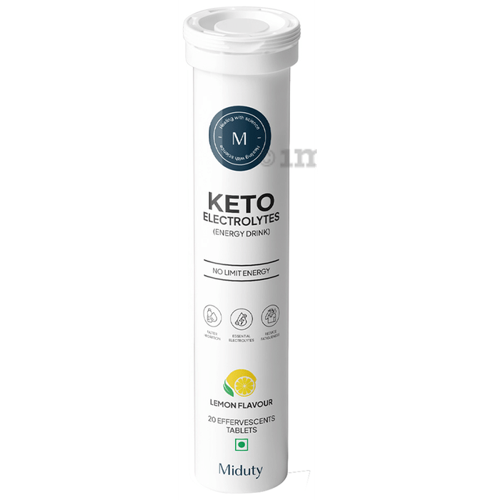 Miduty Keto Electrolytes Energy Drink  Effervescent Tablet Lemon