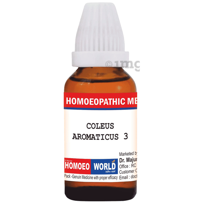 Dr. Majumder Homeo World Coleus  Aromaticus Dilution (30ml Each) 3 CH