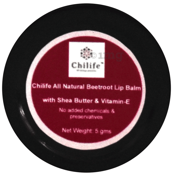 Chilife All Natural Beetroot Lip Balm with Shea Butter & Vitamin E
