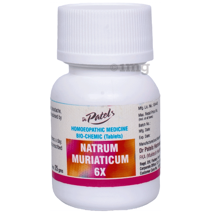 Dr. Patel's Natrum Muriaticum Biochemic Tablet 6X