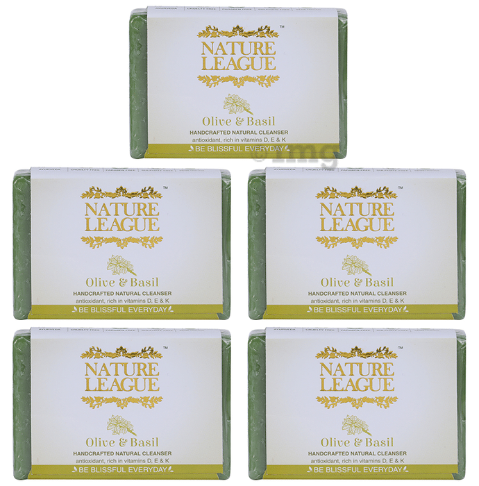 Nature League Olive & Basil Handcrafted Natural Cleanser (100gm Each)