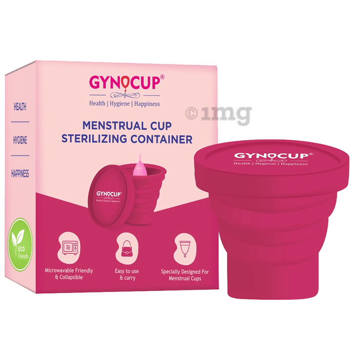 Gynocup Silicone Cup Menstrual Cup Sterilizer for Women Red