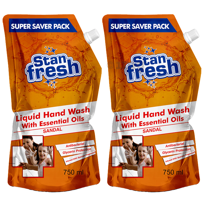 Stanfresh Liquid Handwash with Essential Oil (750ml Each) Sandal