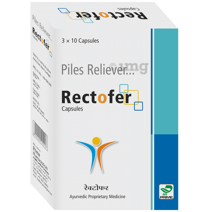 Prime Rectofer Capsule | Ayurvedic Relief for Piles, Fissures & Constipation