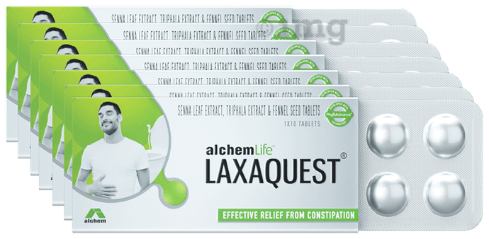 LaxaQuest Tablet | Effective Relief From Constipation (10 Each)
