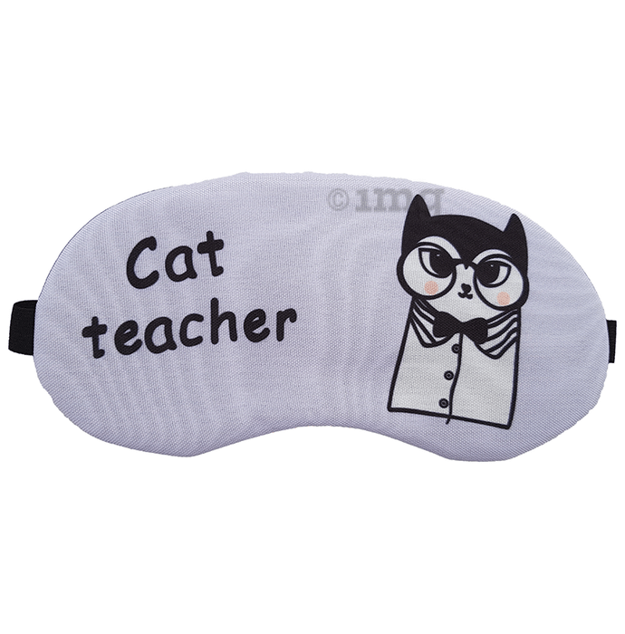 Jenna Sleeping Eye Mask for Insomnia, Puffy Eyes and Dark Circles Cat Grey