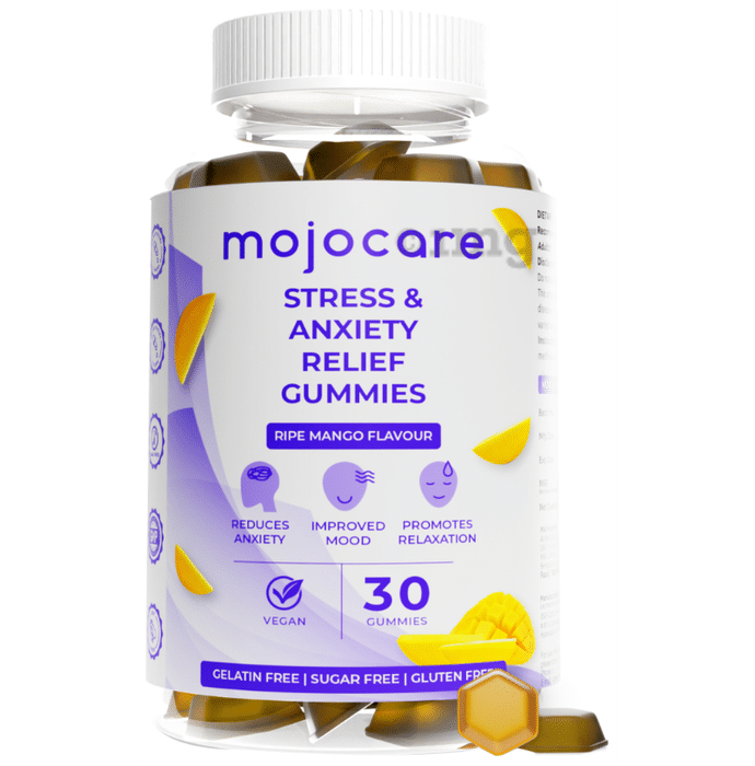 Mojocare Stress & Anxiety Relief Gummies Ripe Mango