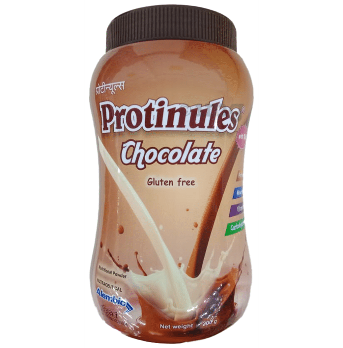 Protinules Powder with Whey Protein, DHA, Vitamins & Minerals | Flavour Chocolate