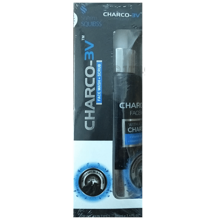 Charco-3V Face Wash+Scrub