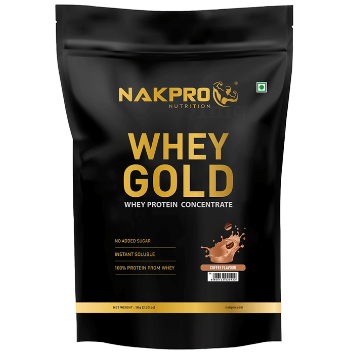 Nakpro Nutrition Whey Protein Gold for Muscle Support | Flavour Coffee
