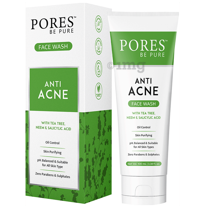 Pores Be Pure Anti Acne with Tea Tree ,Neam & Salicylic Acid Face Wash