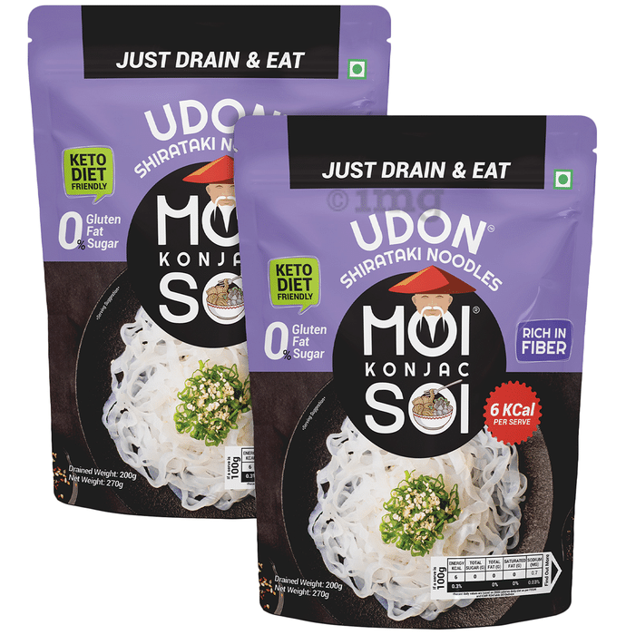 Udon Moi Konjac Soi Shirataki Noodles (270gm Each)