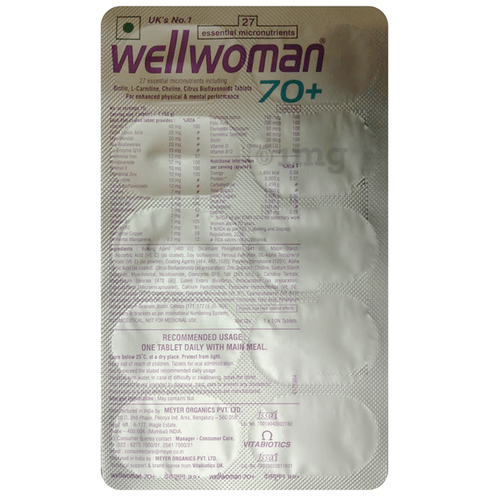 Wellwoman 70+ Health Supplement for Women Tablet