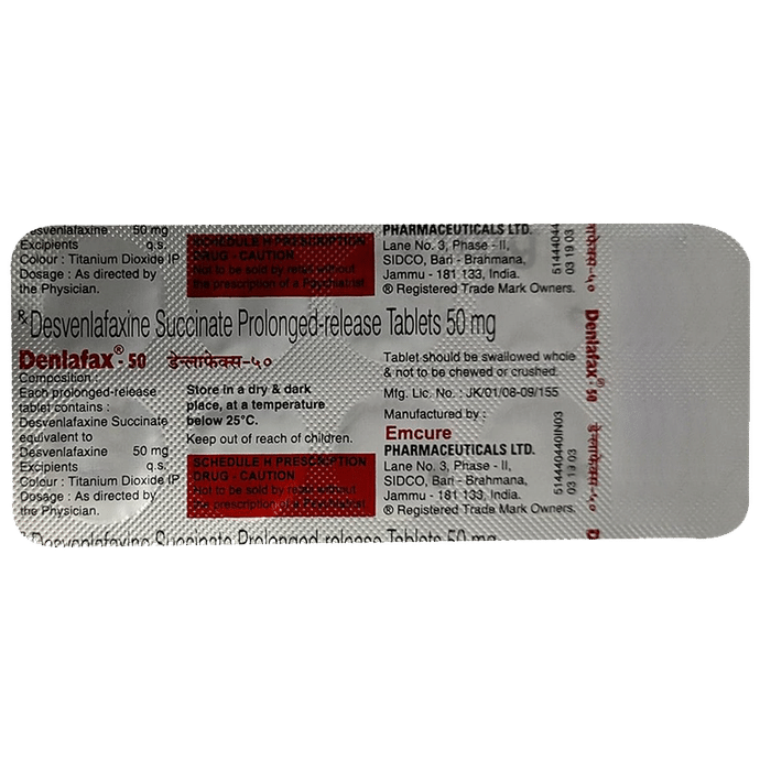 Denlafax 50 Tablet PR