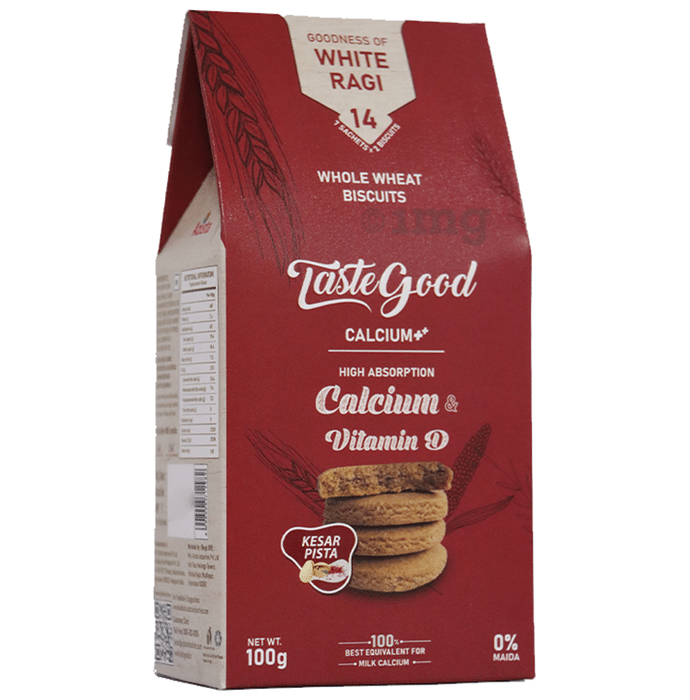 Taste Good Calcium & Vitamin D Whole Wheat Biscuit (100gm Each)