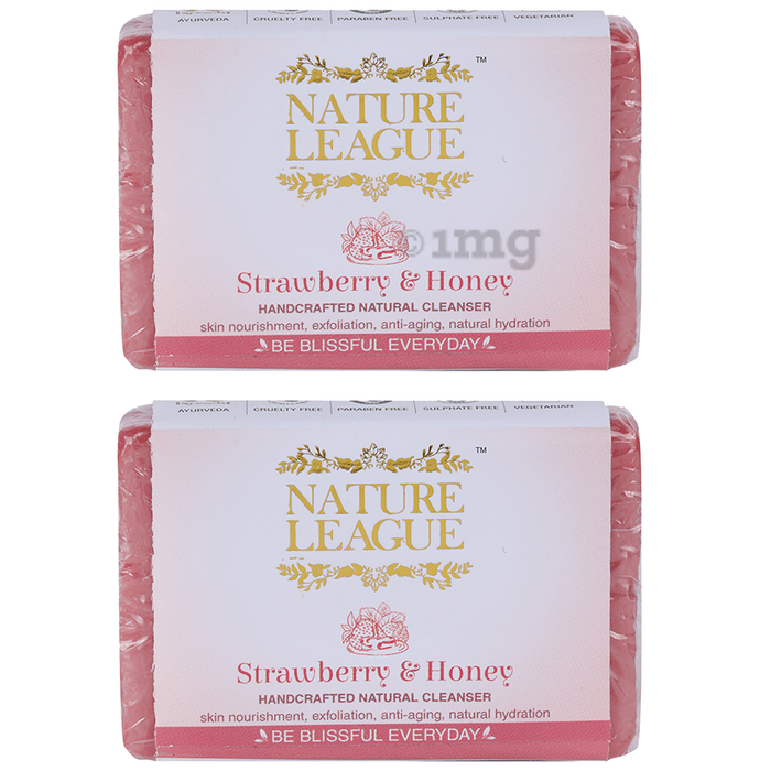 Nature League Strawberry & Honey Handcrafted Natural Cleanser (100gm Each)