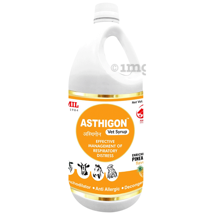 Aimil Asthigon Vet Respiratory Wellness Syrup Pineapple