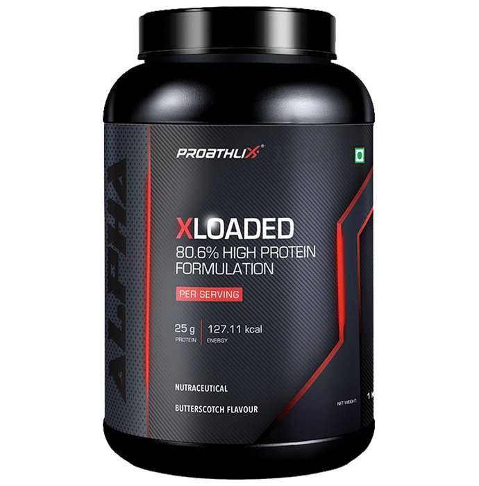 Proathlix Xloaded 80.6% Whey Protein Powder Butterscotch