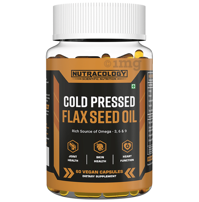 Nutracology Cold Pressed Flax Seed Oil Vegan Capsule