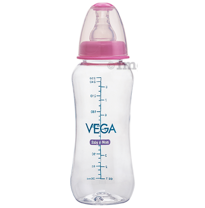 Vega Baby & Mom 4+ Month Baby Tritan Feeding Bottle Regular Neck Pink