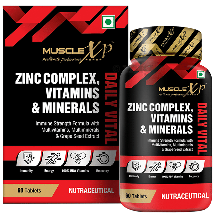 MuscleXP Zinc Complex Vitamins & Minerals Daily Vital Tablet (60 Each)