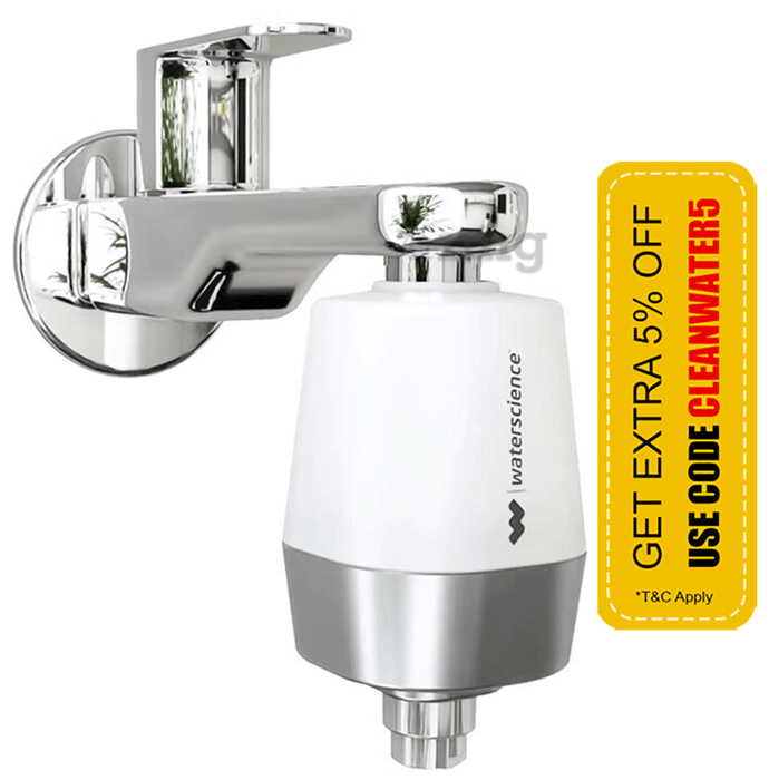 WaterScience CLEO SFU 717 Shower & Tap Filter for Hard Water | For Borewell/Tanker Water | Reduce Hairfall |