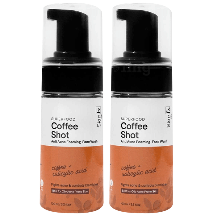 Skin Fx Superfood Coffee Shot Anti - acne Foaming Face Wash (100ml Each)