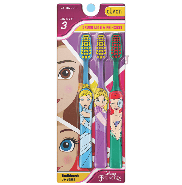 Duvon Disney Princess Kids Toothbrush Extra Soft