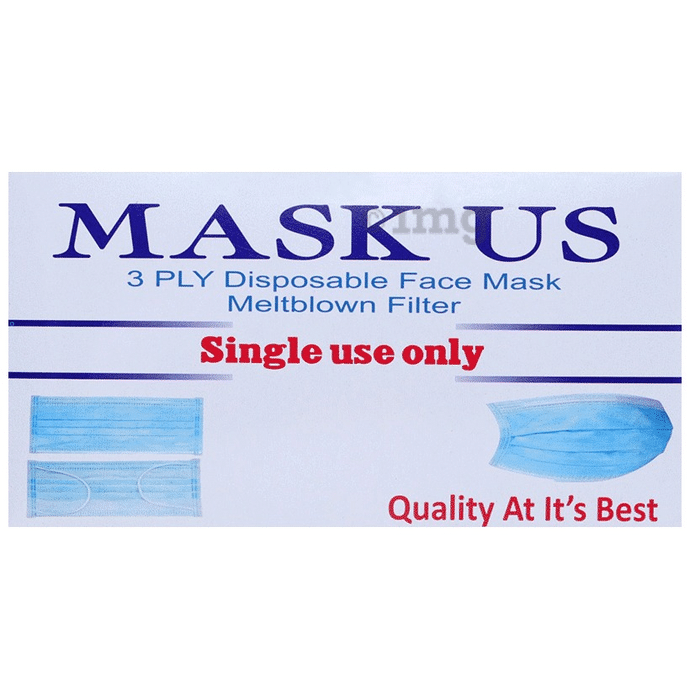 Mask US 3 Ply Disposable Face Mask Meltblown Filter Ear Loop Style