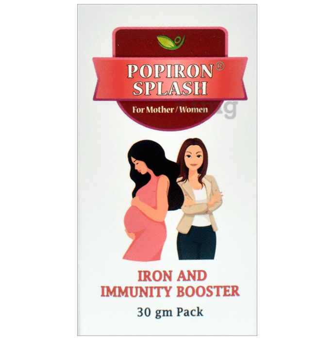 Popiron Splash for Mother/Women Iron and Immunity Booster Powder (30gm Each)