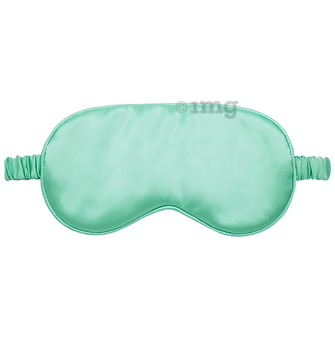 Jenna Sleeping Eye Mask for Insomnia, Meditation and Dark Circles Silk Plain Green