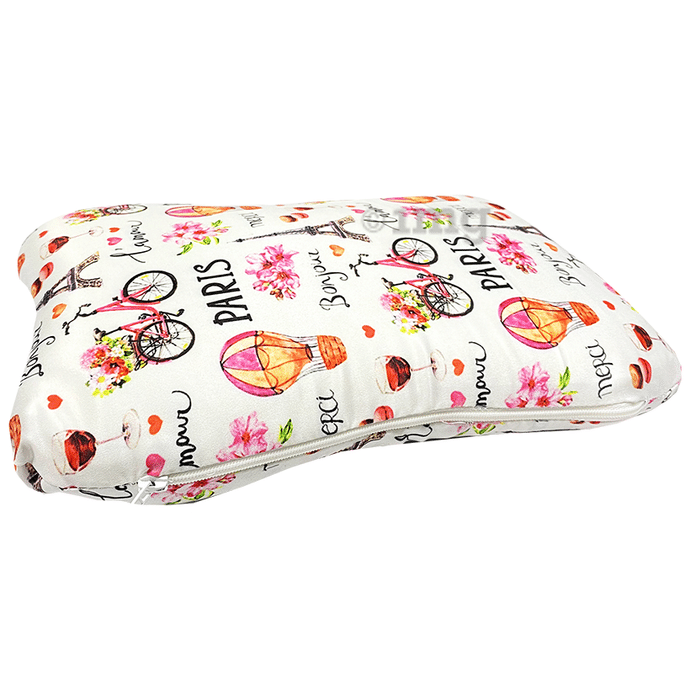 Sleepsia Memory Foam Baby Head Shaping Pillow Butterfly Shape Paris Print