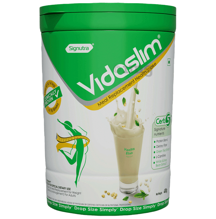 Vidaslim Meal Replacement for Weight Management Powder Vanilla Elixir