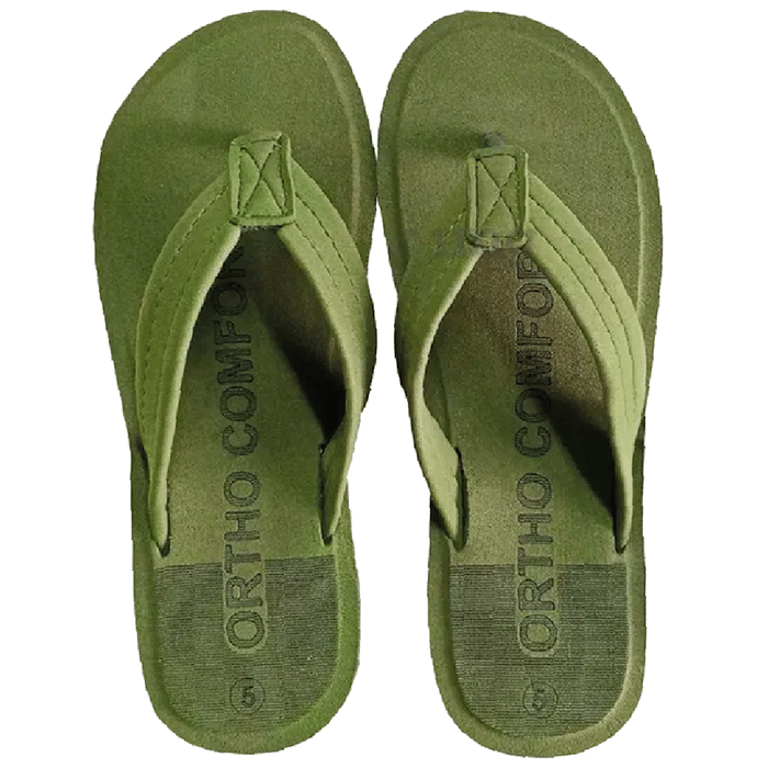 Tata 1mg Ortho Slippers - Women Size 6 Olive Green