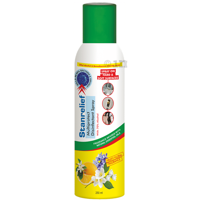 Stanrelief Multiprotect Disinfectant Spray with 70% Alcohol Spray Fruity Floral