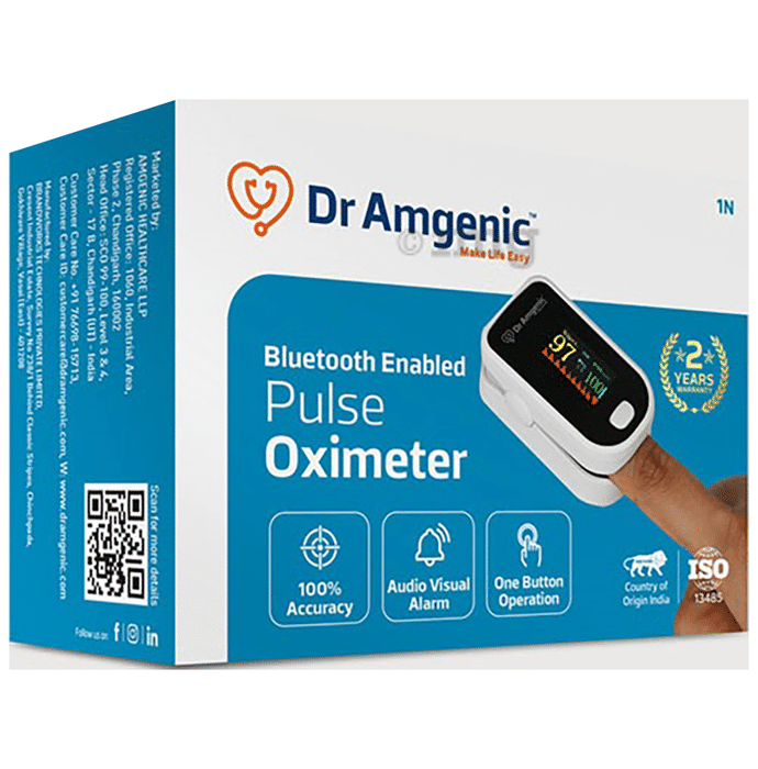 Dr Amgenic Bluetooth Enabled Fingertip Pulse Oximeter