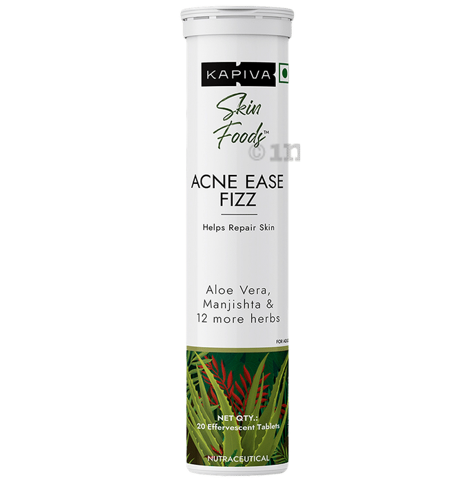 Kapiva Reduces Acne & Acne Marks Naturally | Skin Foods Acne Ease Fizz Effervescent Tablet