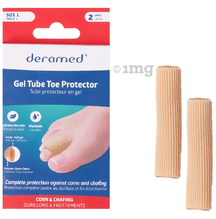 Deramed Gel Tube Toe Protector Large