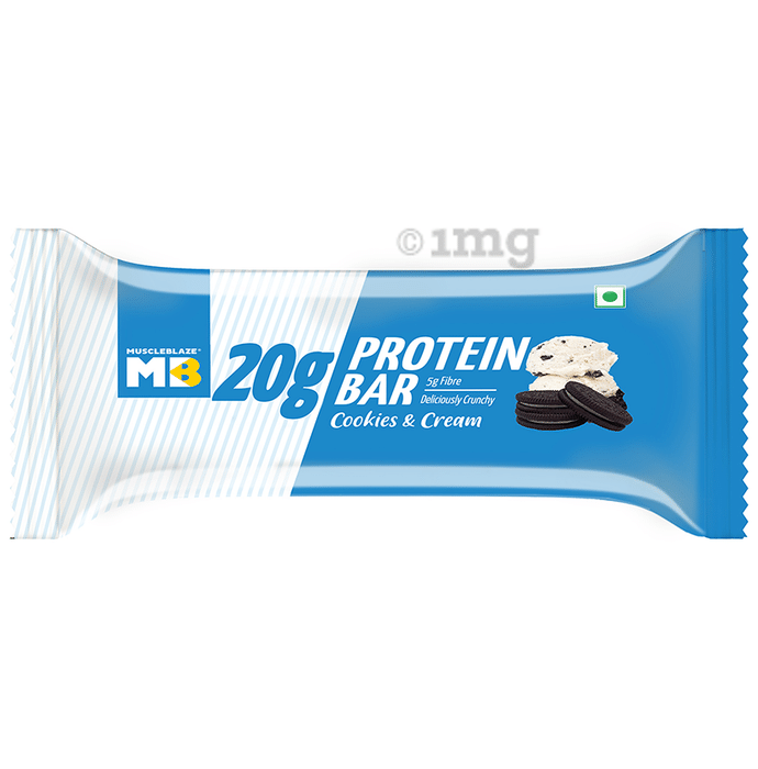 MuscleBlaze 20gm Protein | Flavour Bar Cookies & Cream