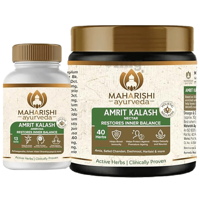 Maharishi Ayurveda Combo of Amrit Kalash 60 Tablets & 600gm Paste Helps Immunity, Daily Wellnes Stress & Anxiety