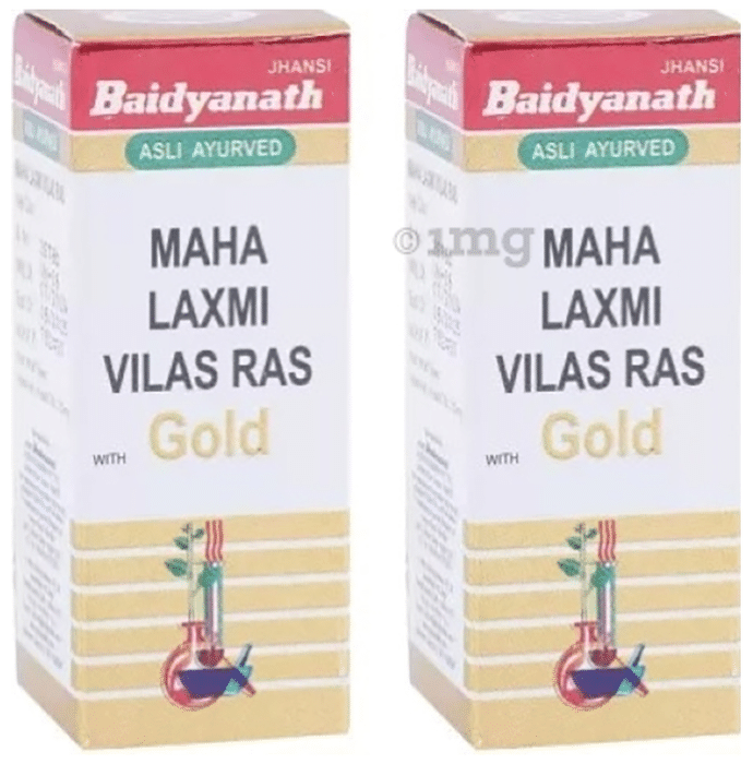 Baidyanath Maha Laxmi Vilas Ras with Gold Tablets (10 Each)
