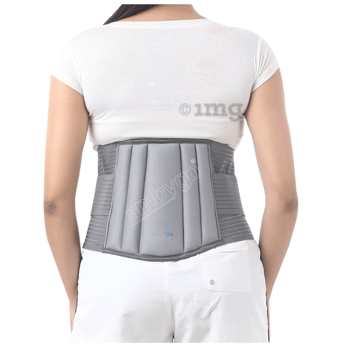 Ambygo Premium Lumbo Sacral Back Support Belt Grey XL