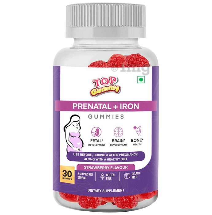 Top Gummy Prenatal + Iron Gummies Strawberry