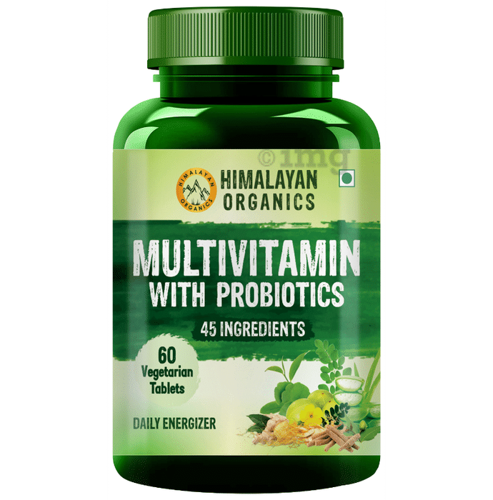 Himalayan Organics Multivitamin with Probiotics for Energy & Digestion | Tablet